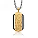 Europe and the United States hot men's fashion new titanium steel pendant stainless steel beat pattern two-color electroplated water ripple necklace